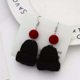 Christmas Knitted Beanie Earrings - Trendsi - Flyclothing LLC