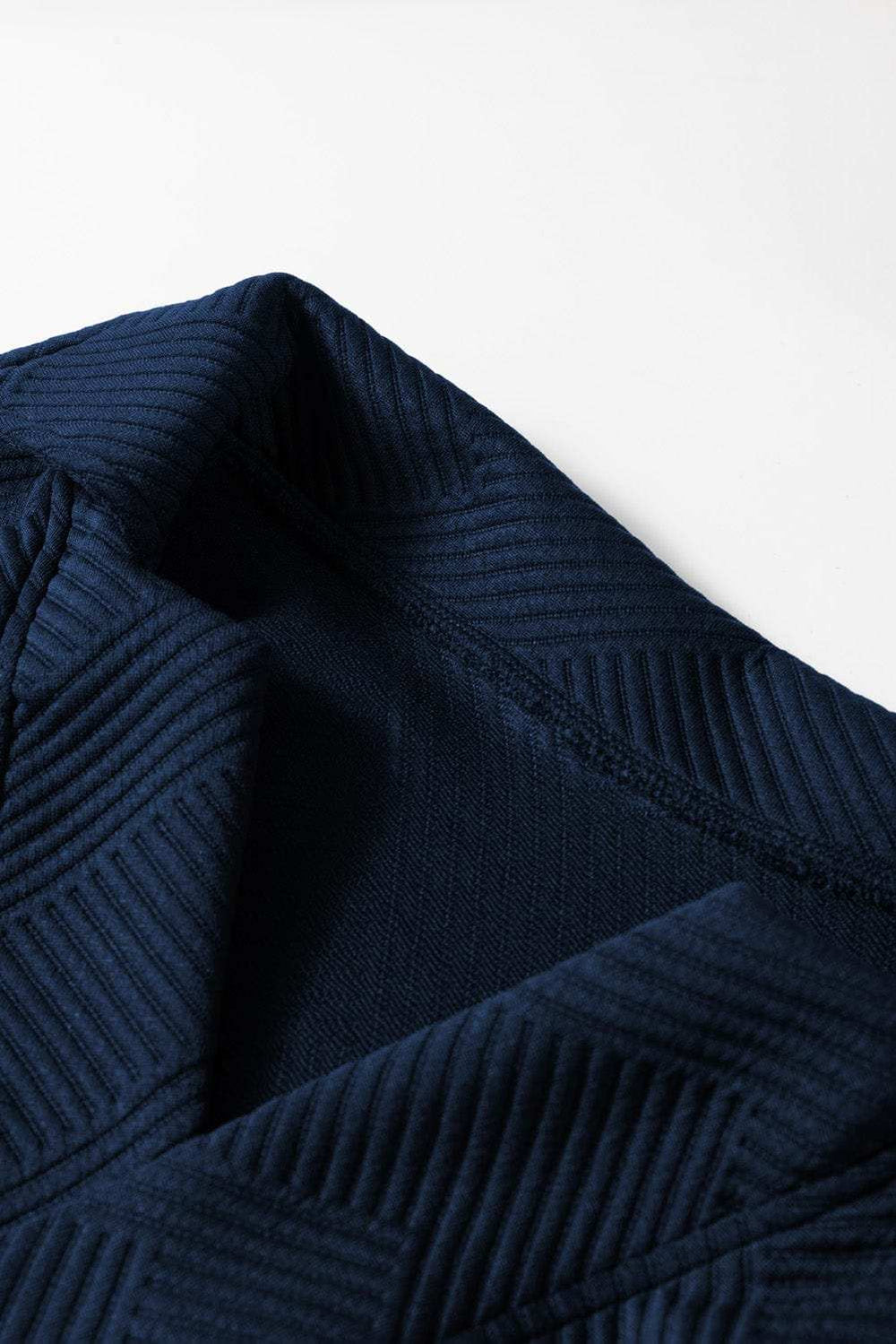 Textured Collared Neck Top and Wide Leg Pants Set - Trendsi - Flyclothing LLC