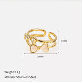 18K Gold-Plated Bow Open Ring - Trendsi - Flyclothing LLC