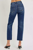 RISEN High Rise Slim Barrel Jeans - Trendsi - Flyclothing LLC