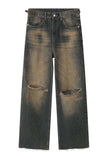 Distressed Wide Leg Jeans - Trendsi - Flyclothing LLC