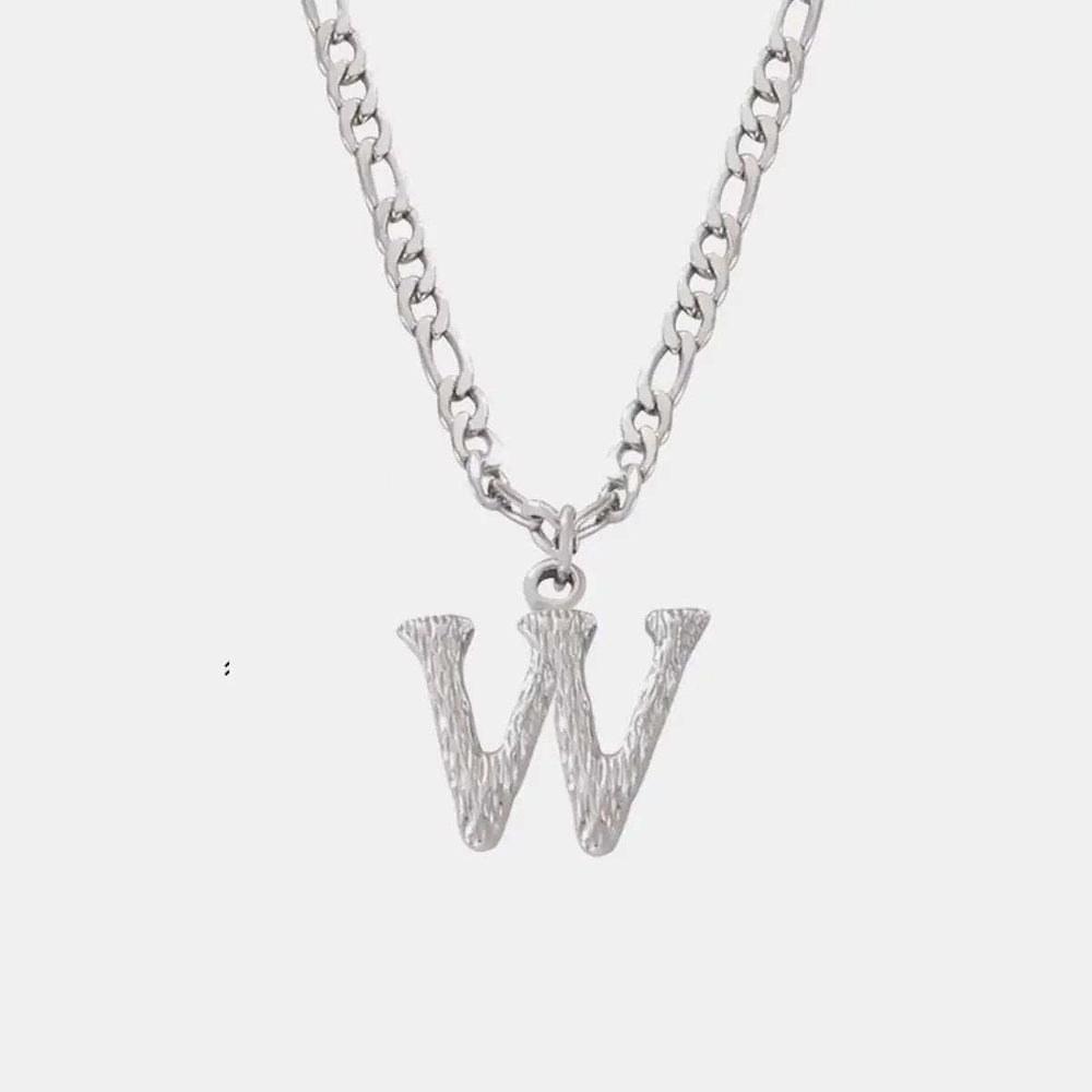 Titanium Steel Letter Pendant Necklace - Trendsi - Flyclothing LLC