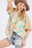 SAGE+FIG Button Down Bubble Sleeves Shirt - Trendsi - Flyclothing LLC