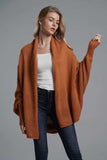 Open Front Batwing Sleeve Cardigan - Trendsi - Flyclothing LLC