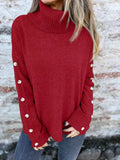 Full Size Turtleneck Long Sleeve Sweater Plus Size - Trendsi - Flyclothing LLC