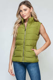 Snobbish Zip Up Turtleneck Vest with Pockets - Trendsi - Flyclothing LLC