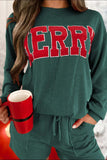 MERRY Round Neck Long Sleeve Top and Shorts Set - Trendsi - Flyclothing LLC