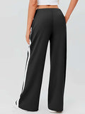 Side Striped Wide Leg Pants - Trendsi - Flyclothing LLC