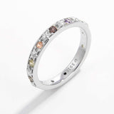 925 Sterling Silver Inlaid Zircon Ring - Trendsi - Flyclothing LLC
