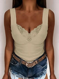 Full Size Lace Detail V-Neck Tank Plus Size - Trendsi - Flyclothing LLC