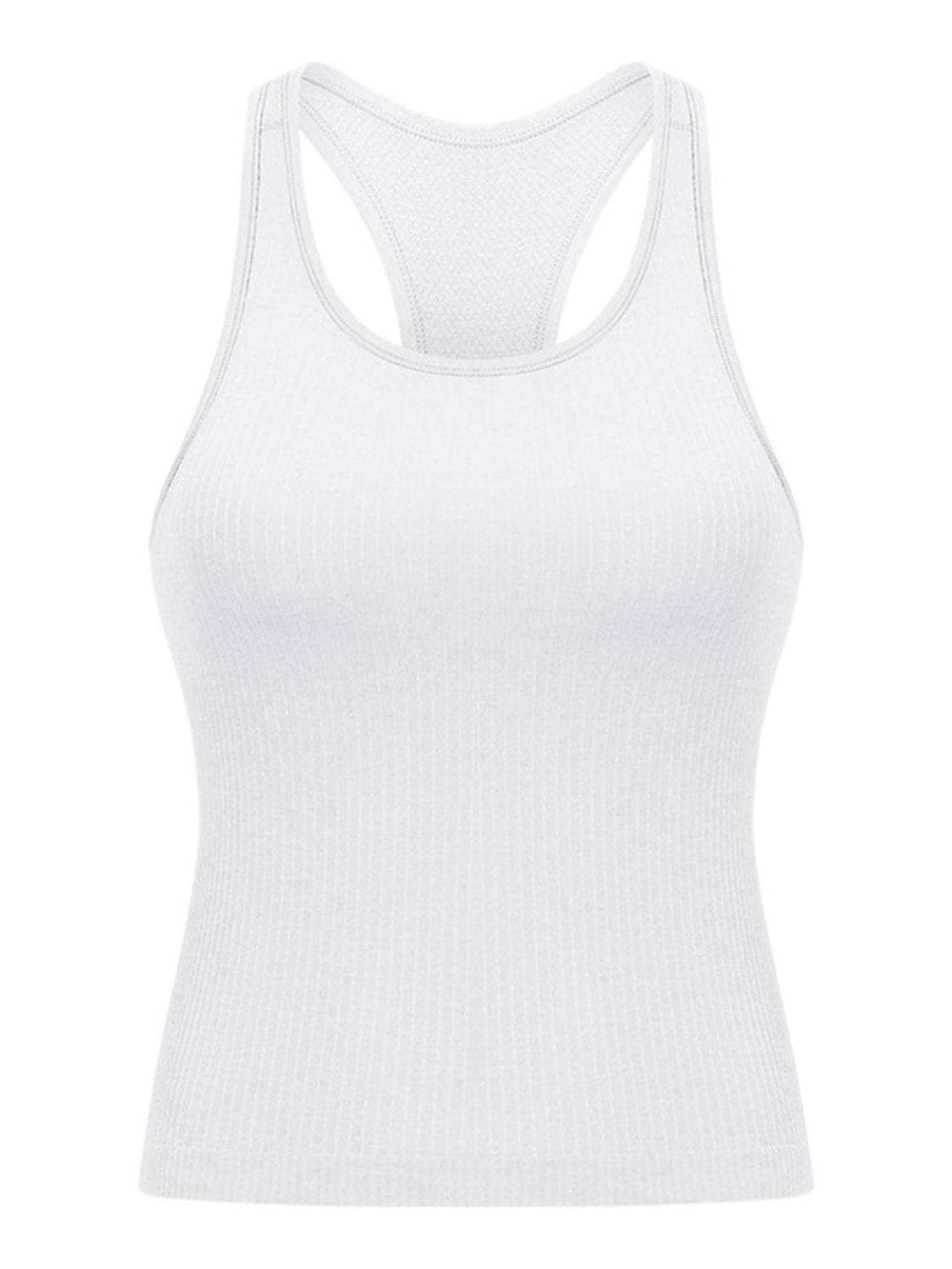 Round Neck Racerback Active Tank - Trendsi - Flyclothing LLC