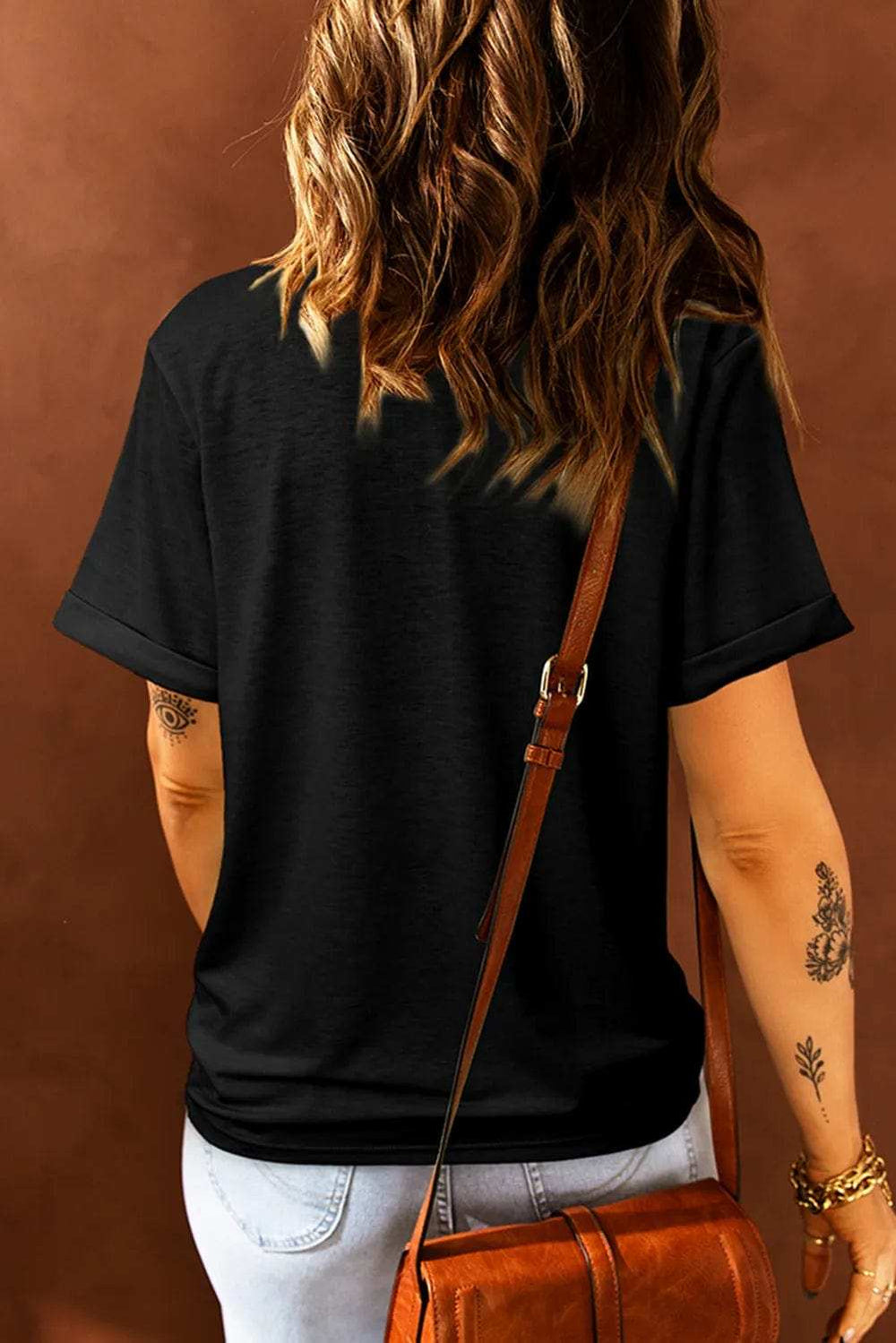 THANKFUL Sequin Round Neck Short Sleeve T-Shirt - Trendsi - Flyclothing LLC