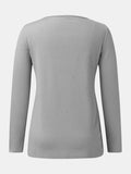 Full Size Scoop Neck Long Sleeve T-Shirt - Trendsi - Flyclothing LLC