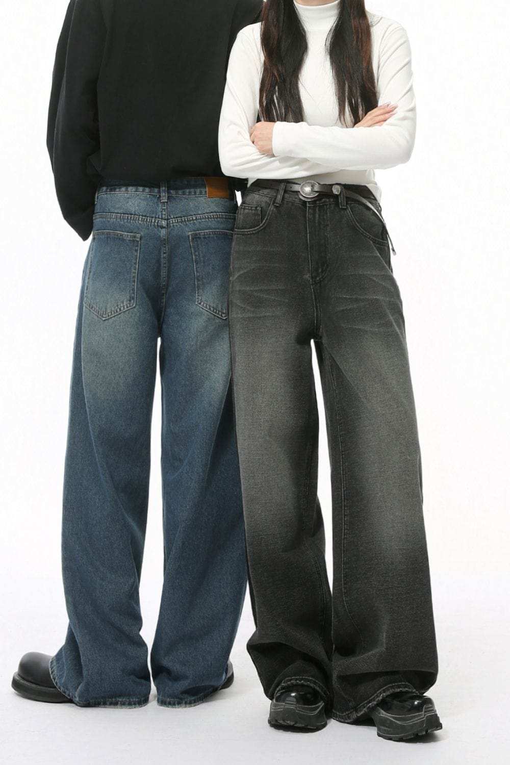 Wide Leg Pocketed Jeans - Trendsi - Flyclothing LLC