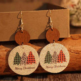 PU Leather Christmas Tree Earrings - Trendsi - Flyclothing LLC