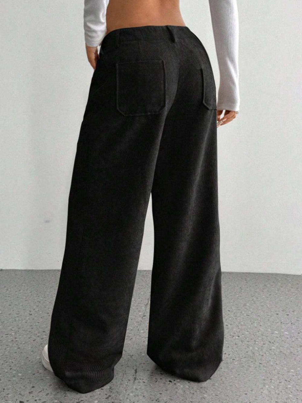 Wide Leg Pants with Pockets - Trendsi - Flyclothing LLC