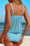 Square Neck Spaghetti Strap Tankini Set - Trendsi - Flyclothing LLC