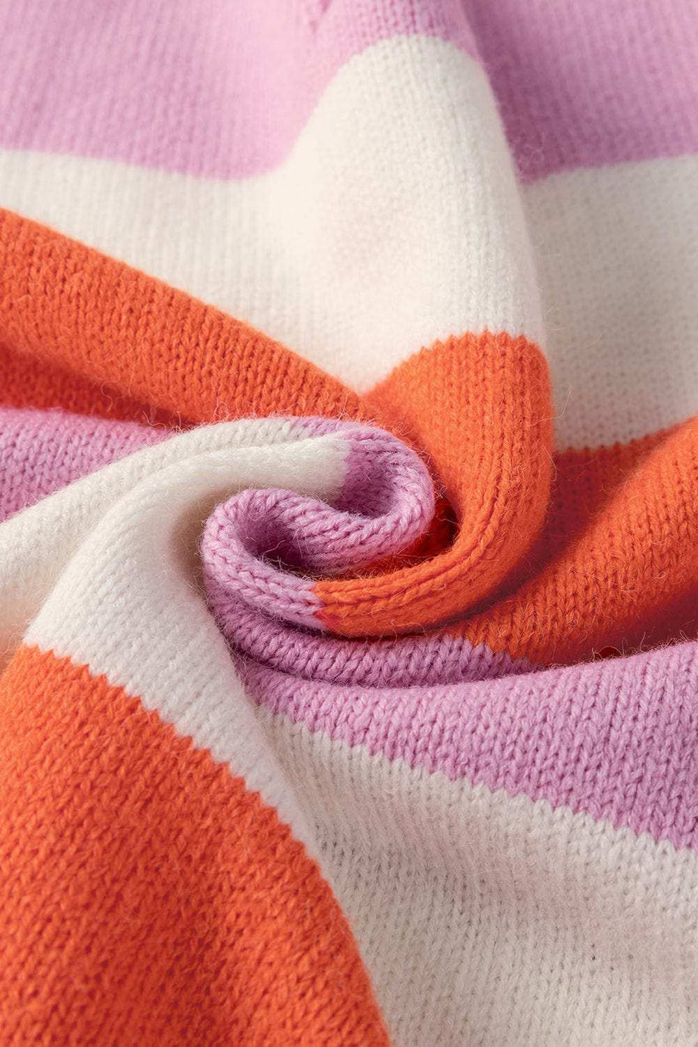 Color Block V-Neck Long Sleeve Sweater - Trendsi - Flyclothing LLC