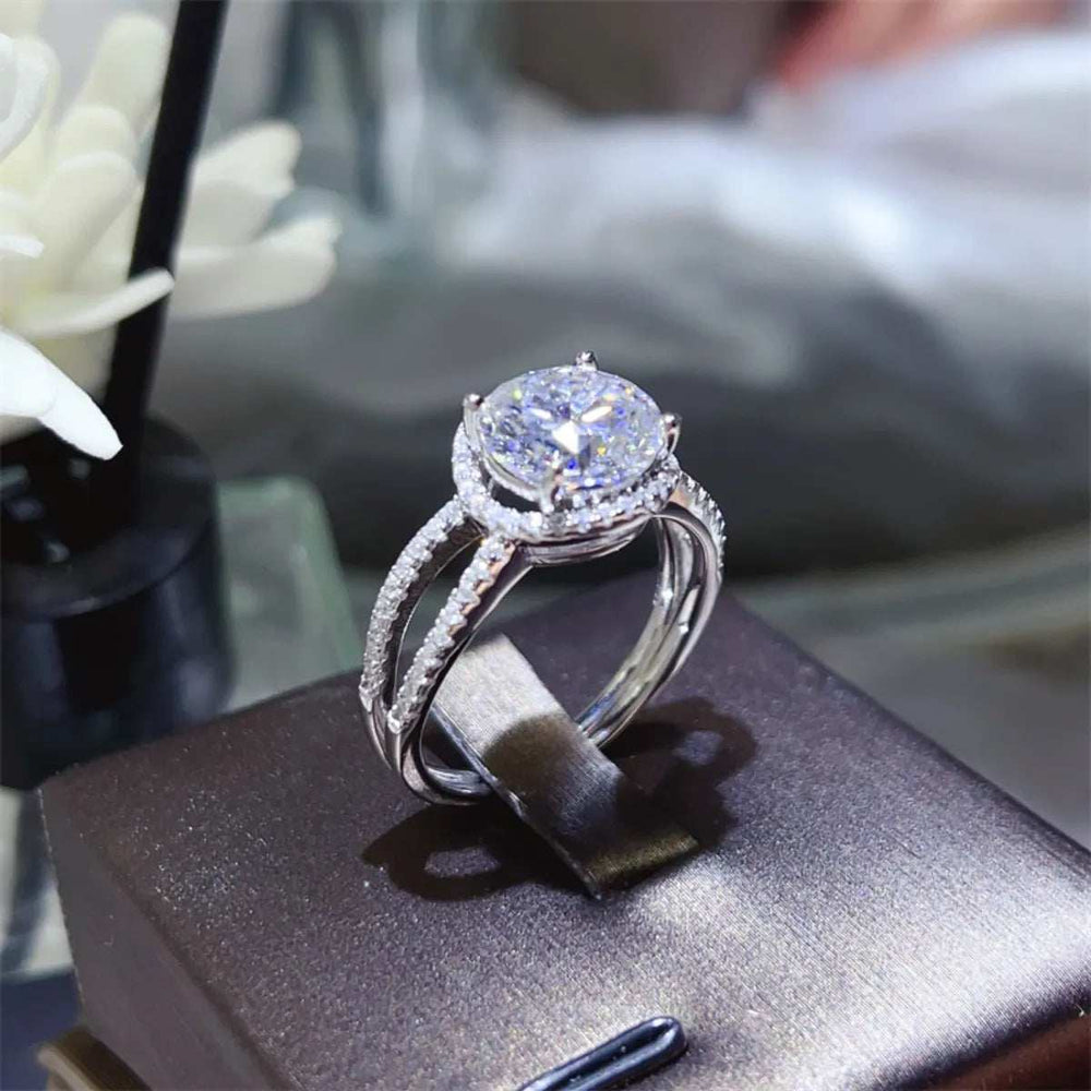 2 Carat 925 Sterling Silver Moissanite Ring - Trendsi - Flyclothing LLC