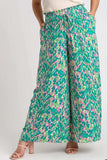 Umgee Full Size Mixed Print High Waist Wide Leg Pants Plus Size - Trendsi - Flyclothing LLC