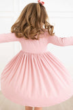 Vintage Pink 3/4 Sleeve Pocket Twirl Dress - Mila & Rose ® - Flyclothing LLC