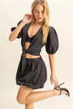 HYFVE Front Tie Top and Bubble Hem Shorts - Trendsi - Flyclothing LLC