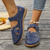 Cutout Velcro Straps Sandals - Trendsi - Flyclothing LLC