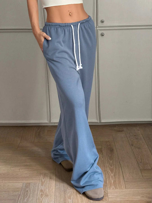 Drawstring Wide Leg Pants - Trendsi - Flyclothing LLC