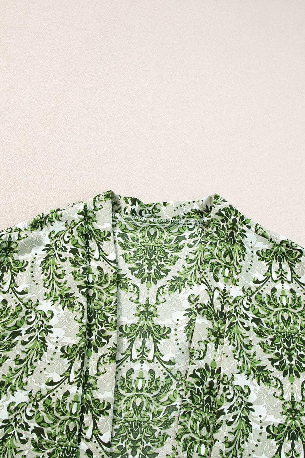 Printed Open Front Top and Shorts Set - Trendsi - Flyclothing LLC