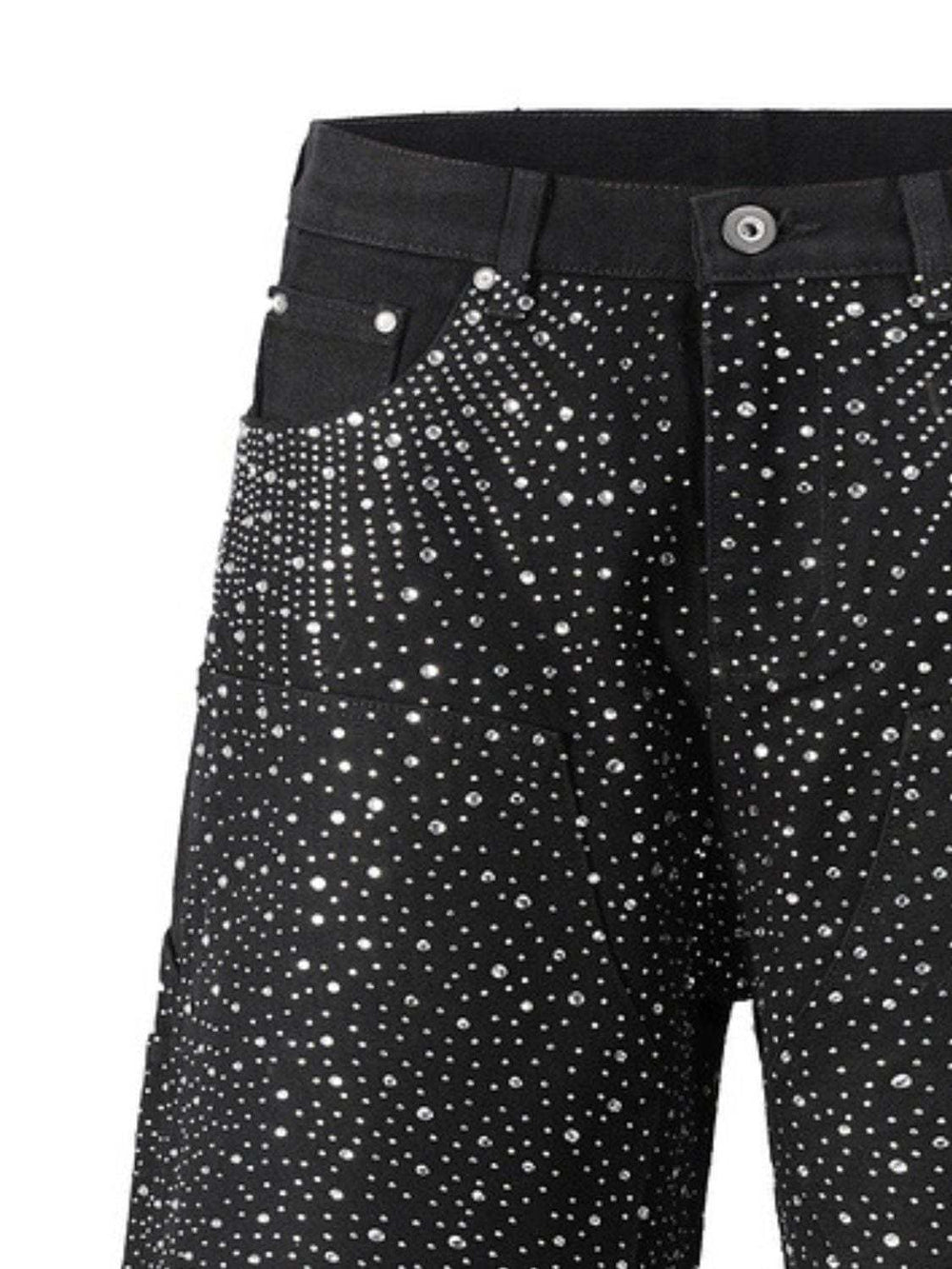 Men's Rhinestone Shorts with Pockets - Trendsi - Flyclothing LLC