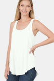 Zenana Round Neck Curved Hem Tank - Trendsi - Flyclothing LLC