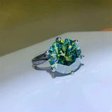 10 Carat Moissanite 925 Sterling Silver Ring - Trendsi - Flyclothing LLC