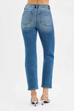 RISEN Tummy Control High Rise Crop Straight Jeans - Trendsi - Flyclothing LLC