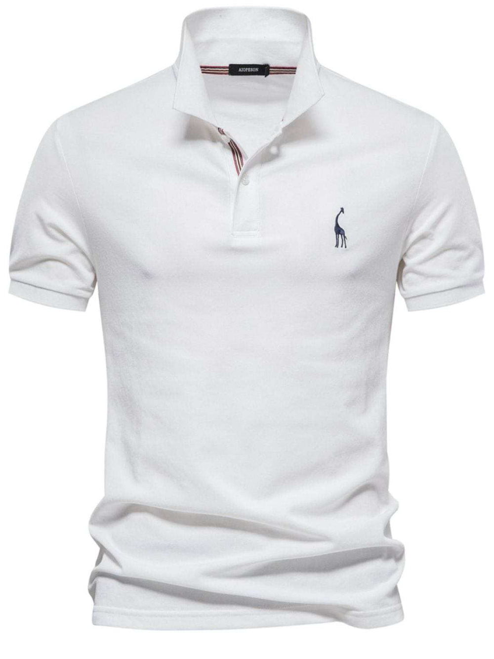 Men's Giraffe Embroidered Short Sleeve Polo - Trendsi - Flyclothing LLC