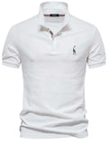 Men's Giraffe Embroidered Short Sleeve Polo - Trendsi - Flyclothing LLC