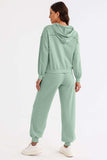 Cutout Drawstring Hoodie and Joggers Active Set - Trendsi - Flyclothing LLC