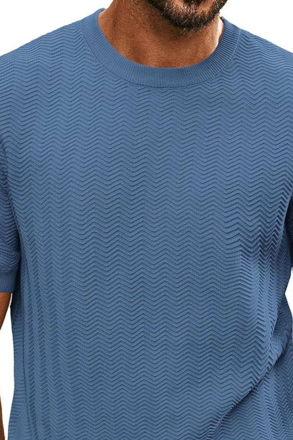 Men's Full Size Round Neck Short Sleeve T-Shirt Plus Size - Trendsi - Flyclothing LLC