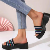 Open Toe Platform Cloth Sandals - Trendsi - Flyclothing LLC