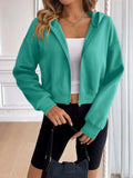 Ivy Lane Zip Up Dropped Shoulder Hooded Jacket - Trendsi - Flyclothing LLC