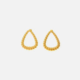 18K Gold-Plated Twisted Earrings - Trendsi - Flyclothing LLC