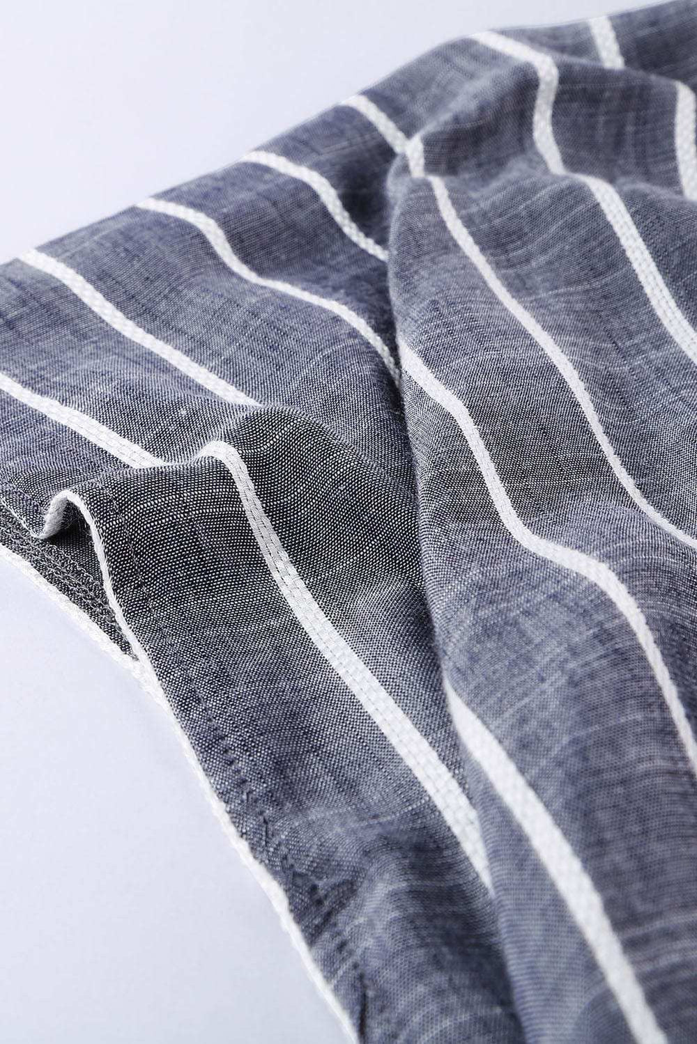 Striped Open Front Longline Cover Up - Trendsi - Flyclothing LLC