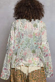 POL Open Front Floral Cardigan with Center Open Fringe - Trendsi - Flyclothing LLC