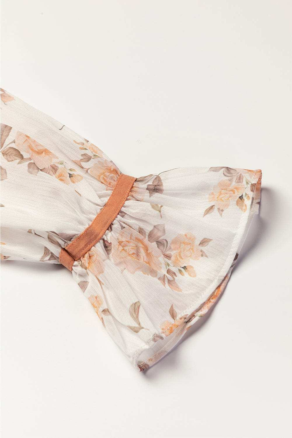 Cable Knit Round Neck Flounce Sleeve Sweater - Trendsi - Flyclothing LLC