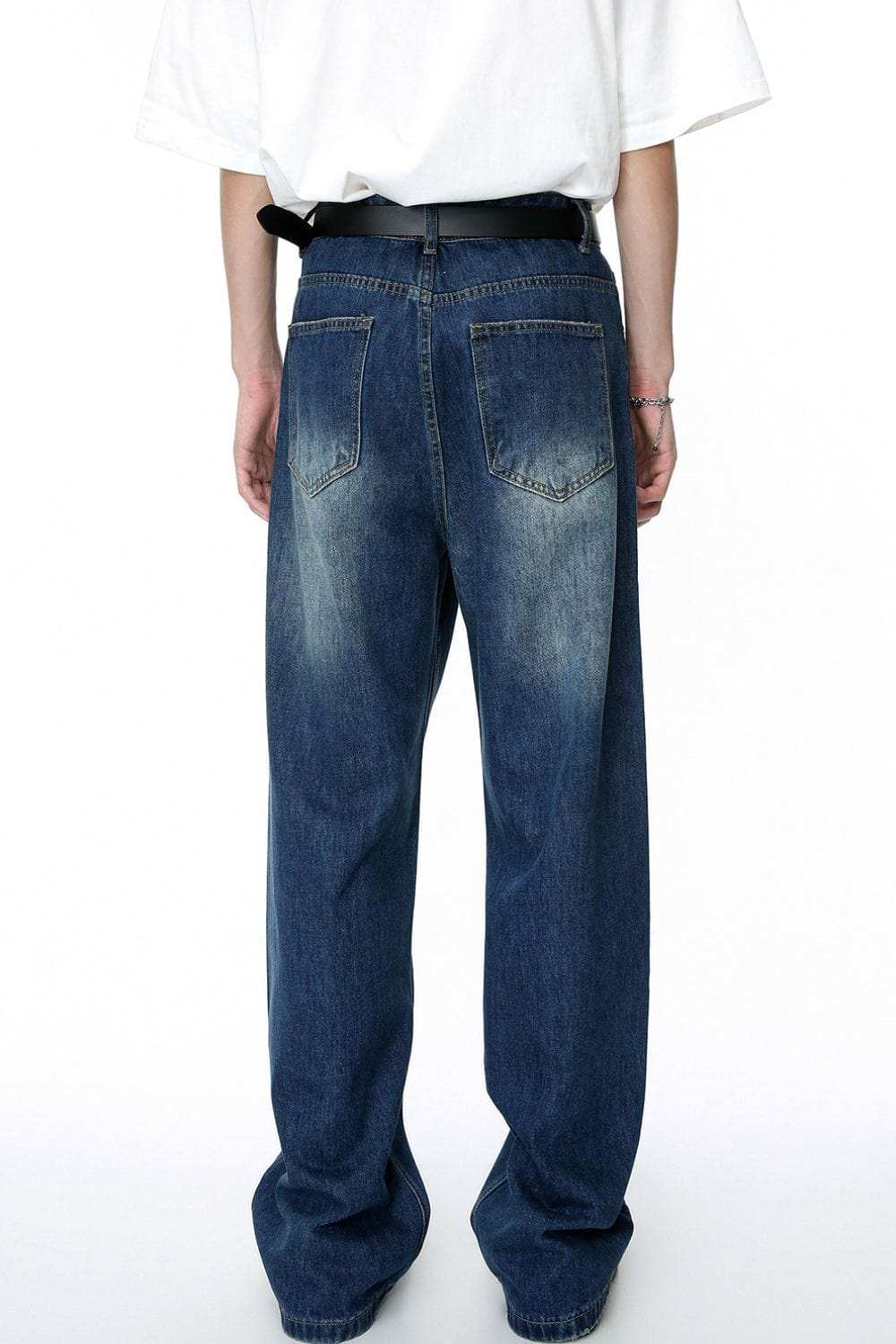 Men's Distressed Applique Straight Jeans - Trendsi - Flyclothing LLC