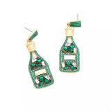 Champagne Bottle Drop Earrings - Trendsi - Flyclothing LLC