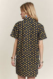 ADORA Floral Button-Up Mini Denim Dress - Trendsi - Flyclothing LLC