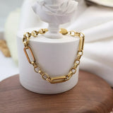 18K Gold-Plated Chunky Gold Chain Link Bracelet - Trendsi - Flyclothing LLC