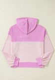Corded Color Block Drawstring Hoodie - Trendsi - Flyclothing LLC
