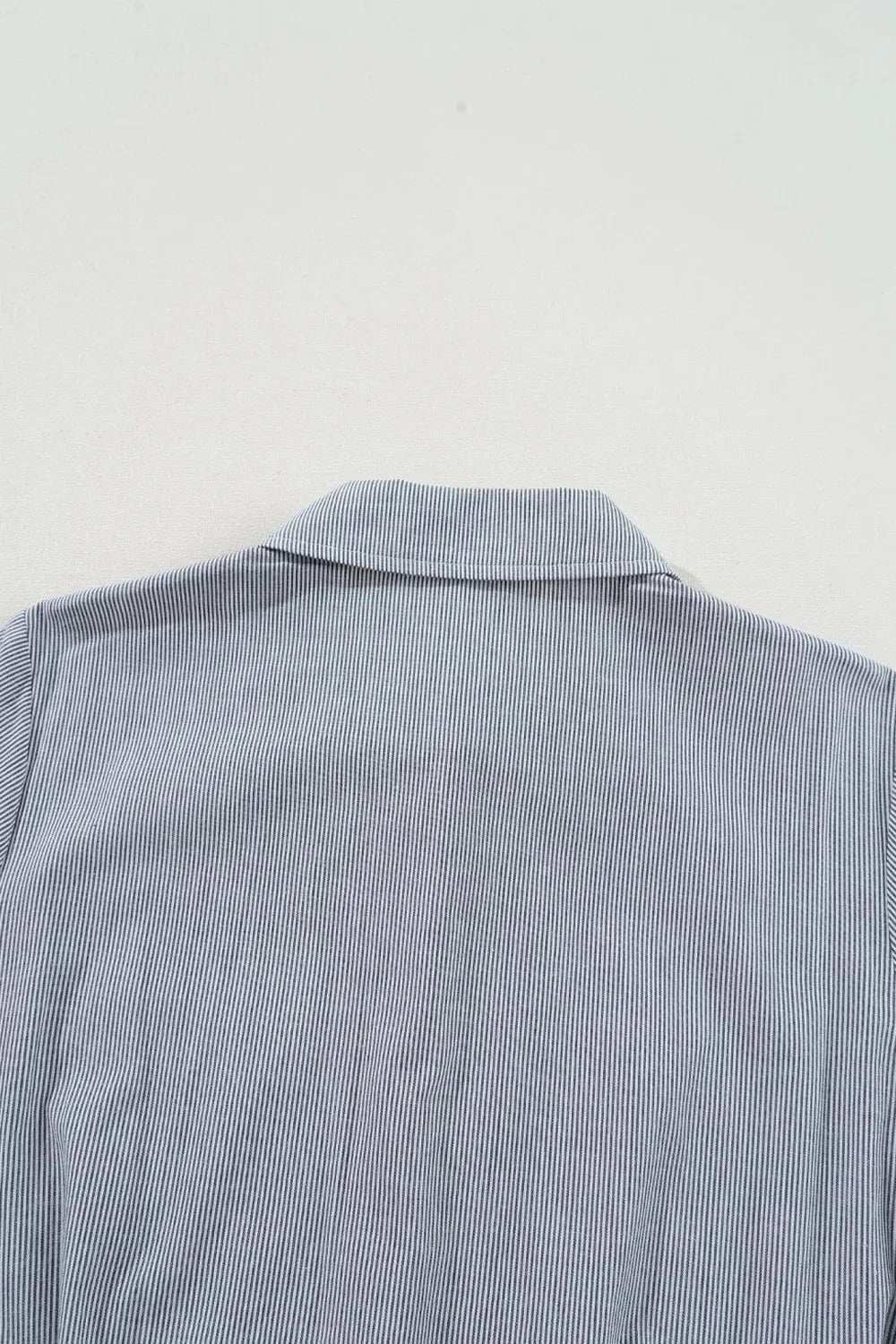 Stripe Chest Pockets Tie Waist Romper - Trendsi - Flyclothing LLC