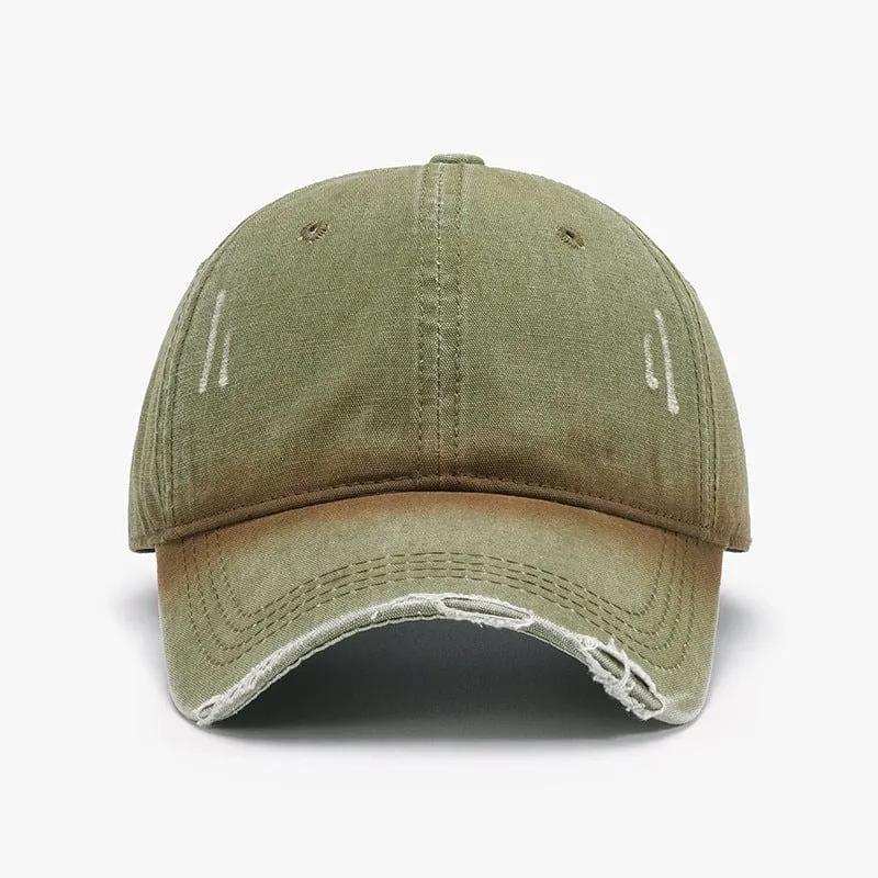 Distressed Washed Adjustable Baseball Cap - Trendsi - Flyclothing LLC